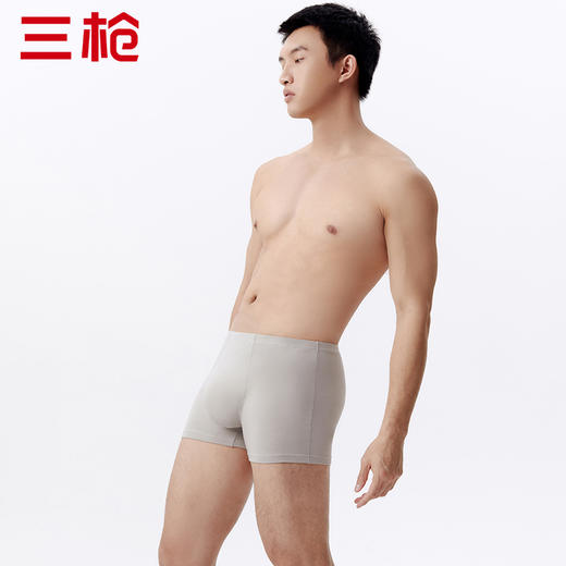 Threegun三枪 【弹力棉】男士平角大版短裤四角内裤（1条装）-50771B031 商品图4