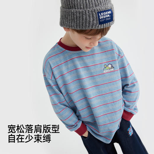 【咕噜日记】儿童山系小彩条休闲T恤 PQTX2415 商品图3
