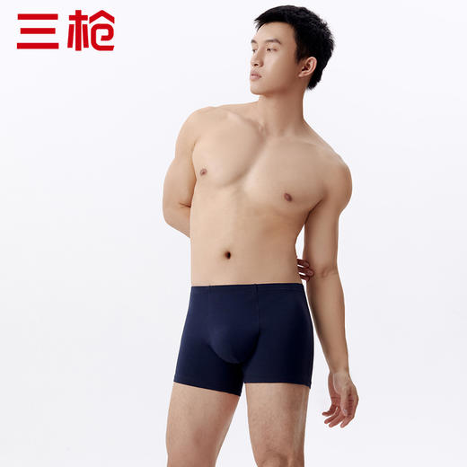 Threegun三枪 【弹力棉】男士平角大版短裤四角内裤（1条装）-50771B031 商品图0