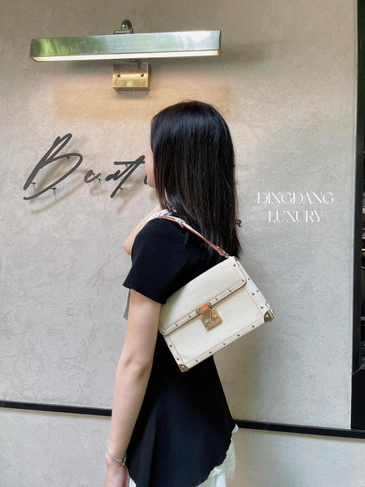 Lv 苏哈里 小号 白金 山羊皮 单肩 腋下包 商品图2
