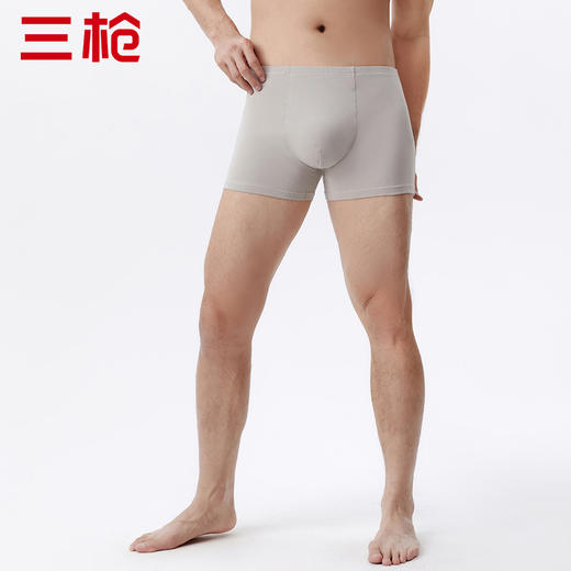 Threegun三枪 【弹力棉】男士平角大版短裤四角内裤（1条装）-50771B031 商品图6