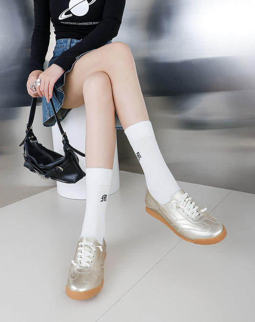 西村名物2024年秋季新款平底系带超轻舒适休闲鞋T24CM38041 商品图3