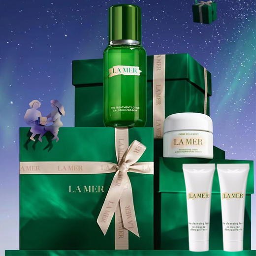 【春季焕新】【全球购·送礼盒礼袋】LAMER海蓝之谜经典面霜60g+海蓝之谜精萃水150ml+礼盒礼袋+海蓝之谜洁面30ml*2·现货速达 商品图2