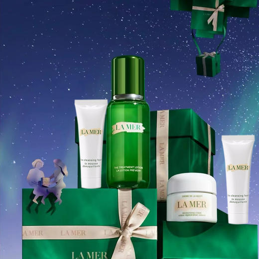 【春季焕新】【全球购·送礼盒礼袋】LAMER海蓝之谜经典面霜60g+海蓝之谜精萃水150ml+礼盒礼袋+海蓝之谜洁面30ml*2·现货速达 商品图1