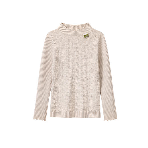 littletime女童打底衫毛衣文艺感2024秋冬新款儿童套头长袖针织衫 商品图3