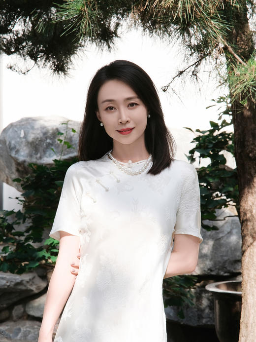 瑕疵 |盛唐牡丹 |梅兰竹菊冠乐绉短袖旗袍裙[特价品](特殊商品不退不换) 商品图6