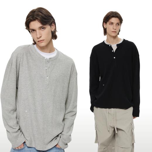 WassupHouse 亨利领长袖T恤 商品图0