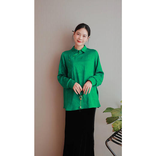 【2026东衣作】惊溪-斜襟衬衫（24810953水吟龙） 商品图5