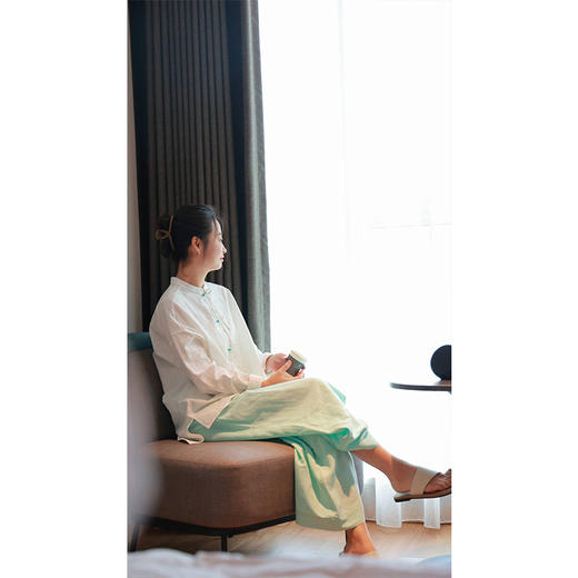 【抖音专属】中式衬衫（24710833-霜色） 商品图2