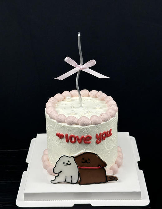 情侣线条狗蛋糕 商品图2