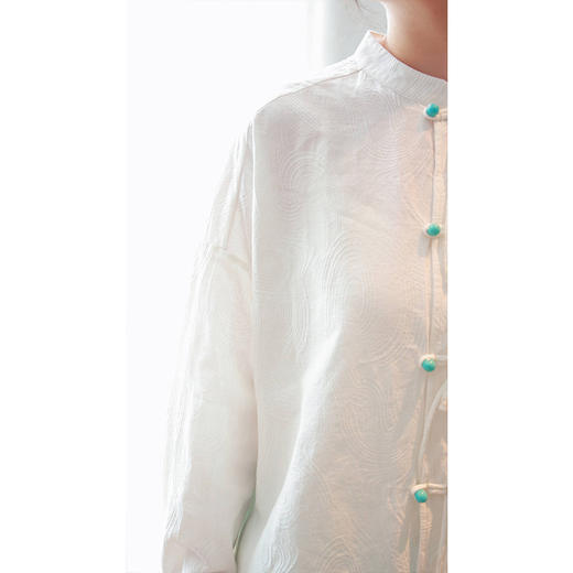 【抖音专属】中式衬衫（24710833-霜色） 商品图4