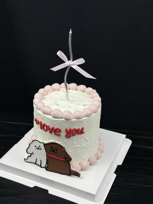 情侣线条狗蛋糕 商品图1