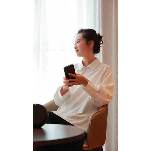 【抖音专属】斜襟衬衫（24710843-月影白） 商品图3