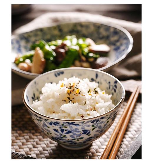 小蓝芽碗盘子日式餐具日本光峰瓷器家用陶瓷碗饭碗面碗汤碗 商品图3