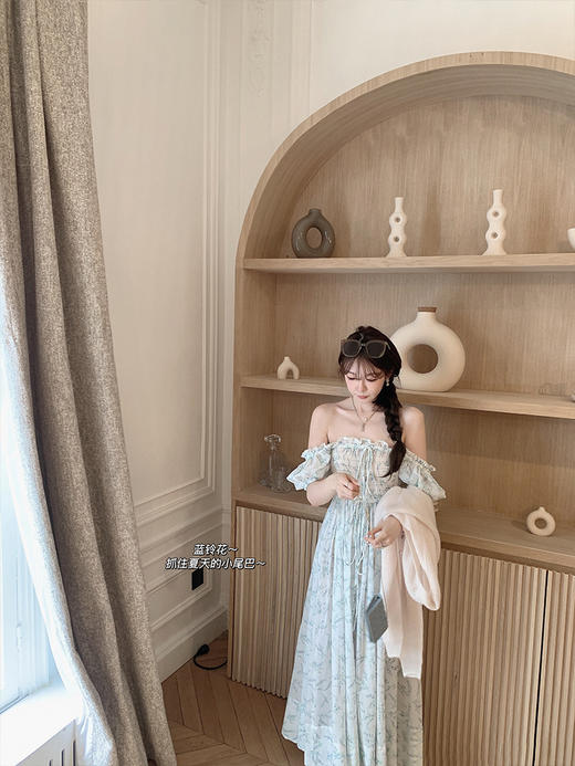 金蘑菇菇  巴黎花店 / 牛仔外套&蓝铃花长裙 商品图1