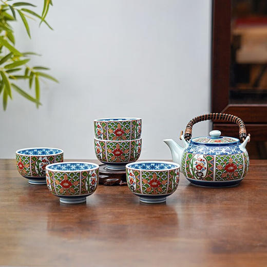 【样品清仓5折，仅1套，无货退款有古窑进口有田烧茶具套装日式和风一壶五杯茶壶茶杯礼盒商务礼品 日式和风一壶五杯茶壶茶杯礼盒伊万里茶具6件套装【不支持补差，非质量问题不退不换】S 商品图0