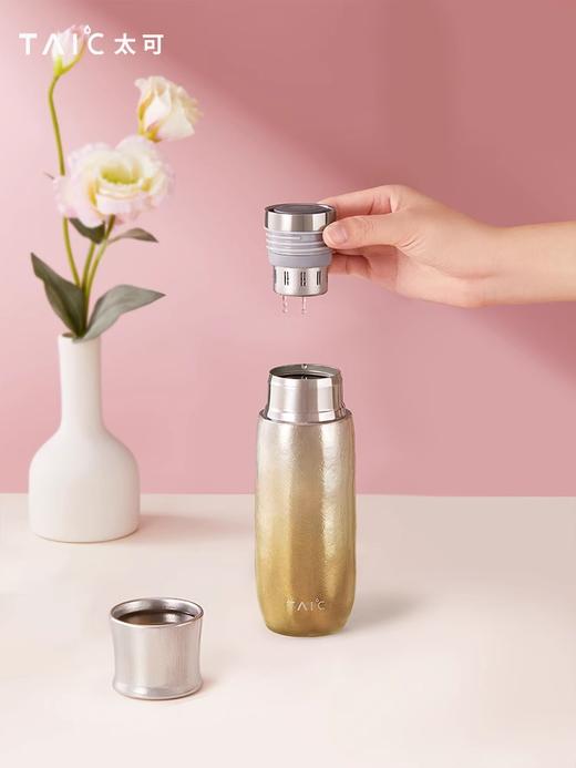 TAIC太可纯钛保温杯臻享·焖茶杯285ml（绿萝青PRO） 商品图2