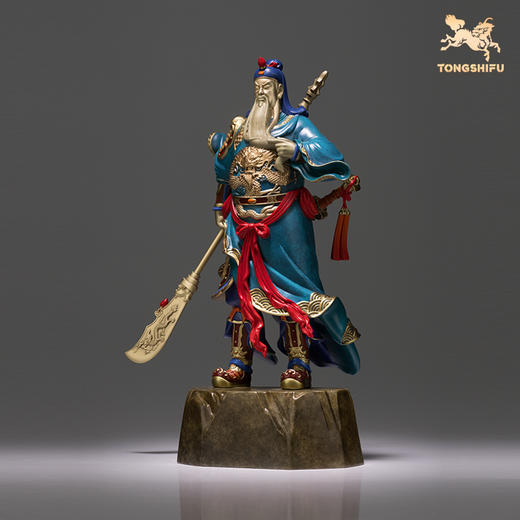 铜师傅《关圣》客厅桌面铜关公摆件 家居装饰工艺品 商品图2
