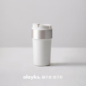 olayks立时保温杯2024新款316不锈钢咖啡杯500ml吸管饮用水杯