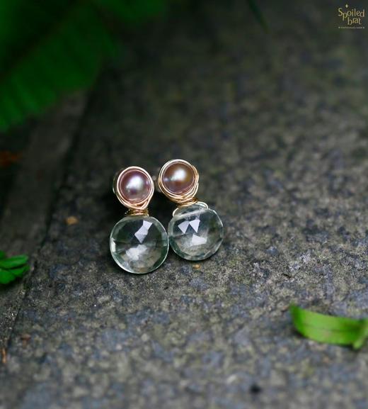 SpoiledBrat Jewelry奇妙的紫绿晶耳钉 商品图0
