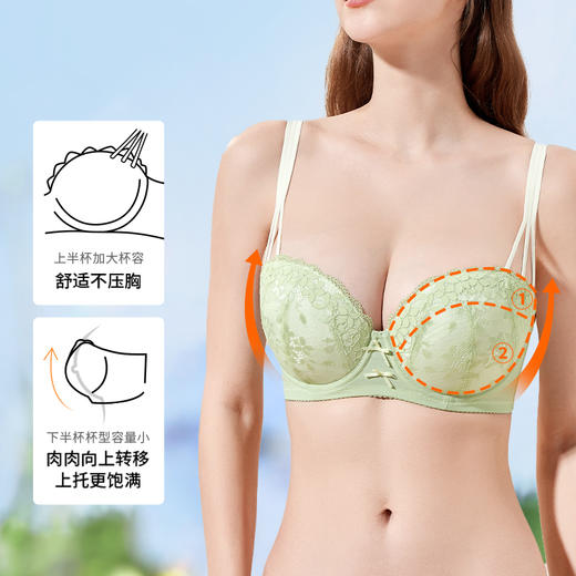 【四季派对贝壳杯】大胸显大挺拔半杯聚拢胸罩女 商品图2
