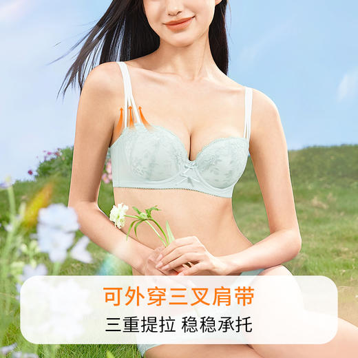 【四季派对贝壳杯】大胸显大挺拔半杯聚拢胸罩女 商品图1