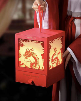 「中秋节月饼礼盒」万事兴龙灯笼月饼礼盒 4枚广式+8枚港式流心