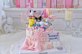 1027CAKE | 粉色系 三丽鸥 库洛米 玉桂狗 HelloKitty