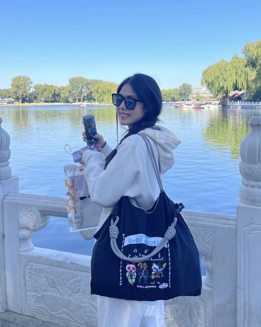 .六色！62CM大号！！发售授权工厂订单，日本 ball chain 高圆圆同款环保包购物袋刺绣尼龙单肩托特包 商品图5