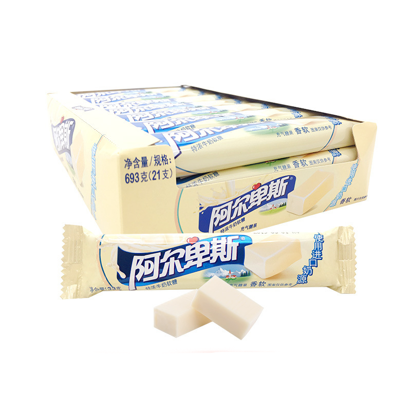 阿尔卑斯 牛奶软糖(特浓牛奶味)33g*21条单盒