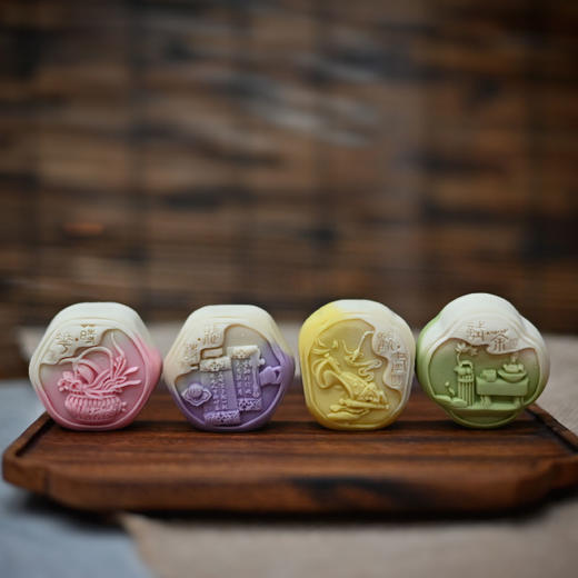 羽诗制造出品 花染灯影手提书灯烛台香薰蜡烛月饼礼盒套装 商品图2