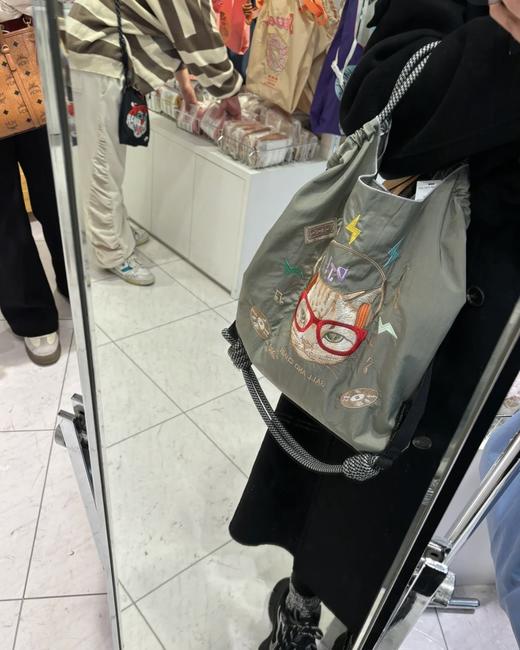 .六色！62CM大号！！发售授权工厂订单，日本 ball chain 高圆圆同款环保包购物袋刺绣尼龙单肩托特包 商品图7