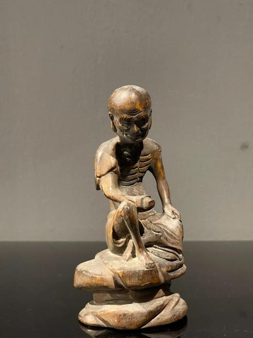 黄杨木雕奇石上達摩自在坐像，顺丰包邮 商品图2