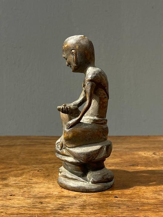 黄杨木雕奇石上達摩自在坐像，顺丰包邮 商品图6