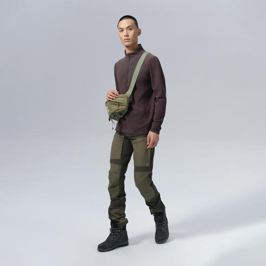 北极狐 男士套头抓绒衣 2024秋冬新款半高领户外休闲衣 04222175 商品图2