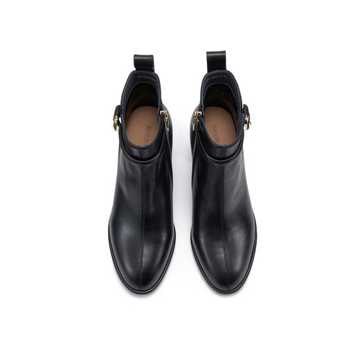 西村名物2023年冬季新款小尖头粗跟切尔西靴X23DS46551 商品图4