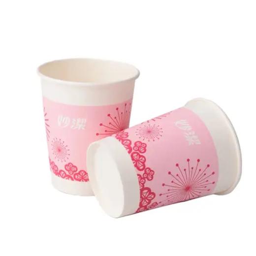 妙洁一次性纸杯40只装210ml家用环保加厚防烫 商品图3