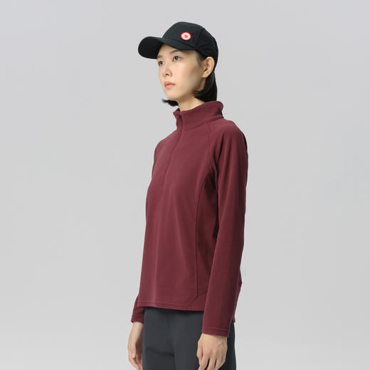 北极狐 女士户外抓绒衣 2024秋冬新款半开衫立领保暖上衣04222276 商品图3