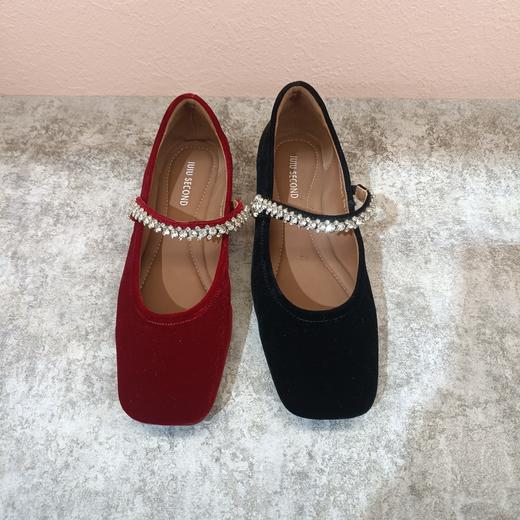 西村名物2023年秋季新款舒适平底玛丽珍单鞋U23CE34761 商品图1