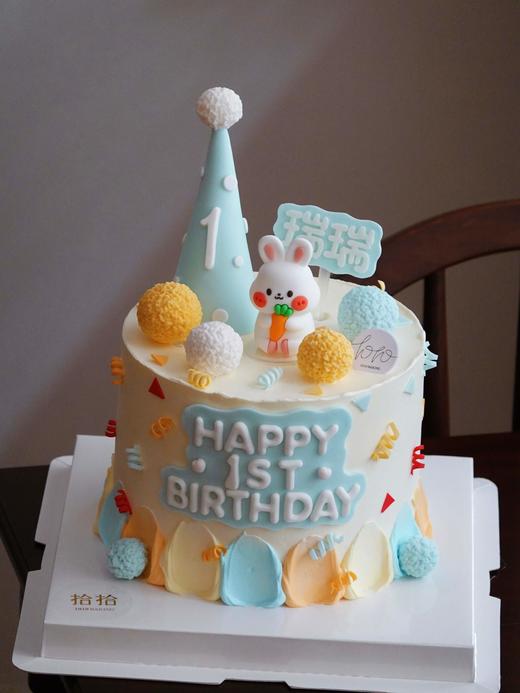 「小兔子·兔宝宝」周岁生肖·翻糖巧克力·100%动物奶油（附图6寸加高·提前4天预订） 商品图2