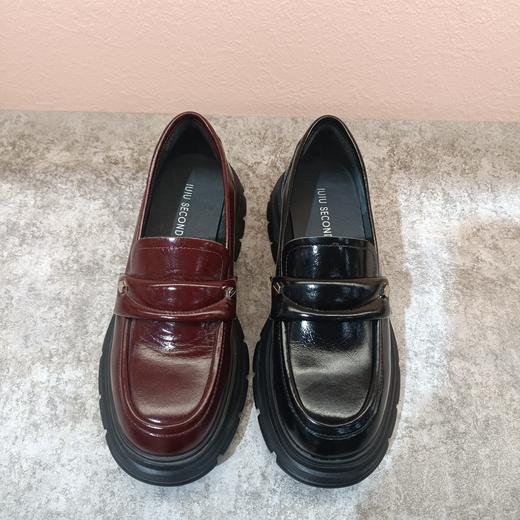 西村名物2024年秋季新款舒适厚底乐福鞋U23CM36091 商品图0