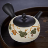 日本进口常滑烧富士山樱花名家侧把单个纯手工茶壶290cc(玉光作)硕果葡萄茶壶290ml（昭萠作） 商品缩略图6