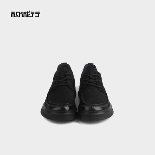 和诚行 2024秋冬新款真皮商务休闲皮鞋男舒适百搭系带皮鞋0660212 商品图2