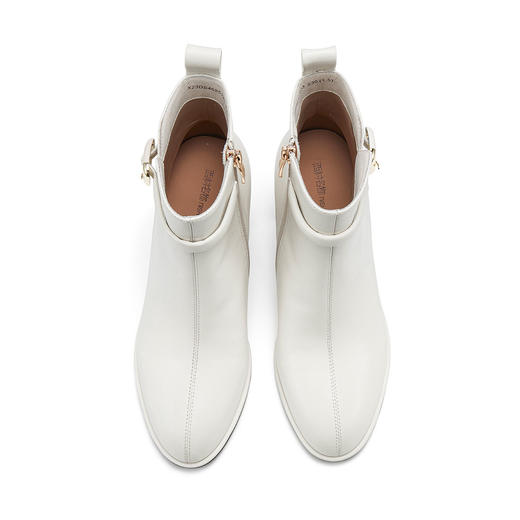 西村名物2023年冬季新款小尖头粗跟切尔西靴X23DS46551 商品图5