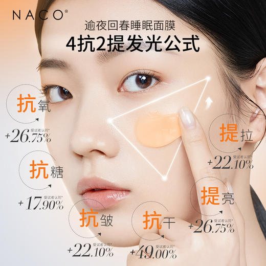 【老客专属福利】NACO虾青素双抗弹润紧致睡眠面膜100g（免洗型） 商品图2