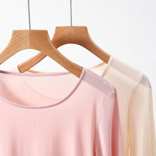 【6A级100%桑蚕丝】【2024新款真丝皮肤衣套装】贴身柔软 亲肤润肤 秋冬舒适女士皮肤衣套装H243270458 商品图0