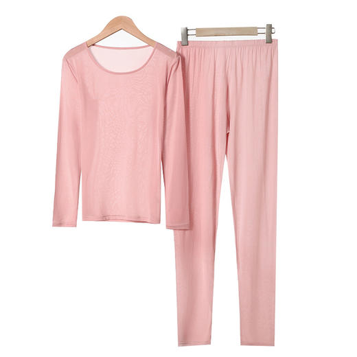 【6A级100%桑蚕丝】【2024新款真丝皮肤衣套装】贴身柔软 亲肤润肤 秋冬舒适女士皮肤衣套装H243270458 商品图3