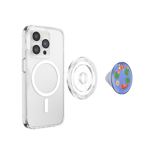 1【白日绮梦】锦鲤池·MagSafe圆啪嗒 MAGSAFE磁吸 Round圆啪嗒系列 蓝色 动物 国风 商品图3