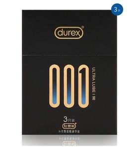 杜蕾斯安全套聚氨酯超薄倍润0.01mm避孕套3只装