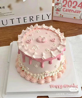 ins风韩式奶油蛋糕，因滤镜和屏幕亮度不同，颜色或有微量误差